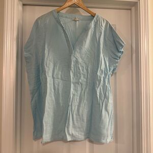 Mercer & Madison linen blend blouse top size 2X